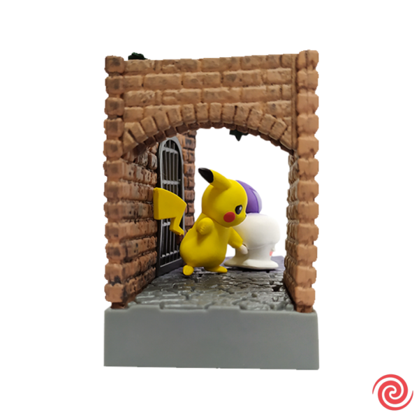 Figura Gashapon Re-Ment Pokemon Town Pokemon Pikachu y Litwick N 1