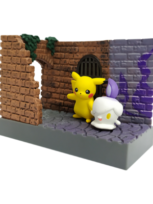 Figura Gashapon Re-Ment Pokemon Town Pokemon Pikachu y Litwick N 1