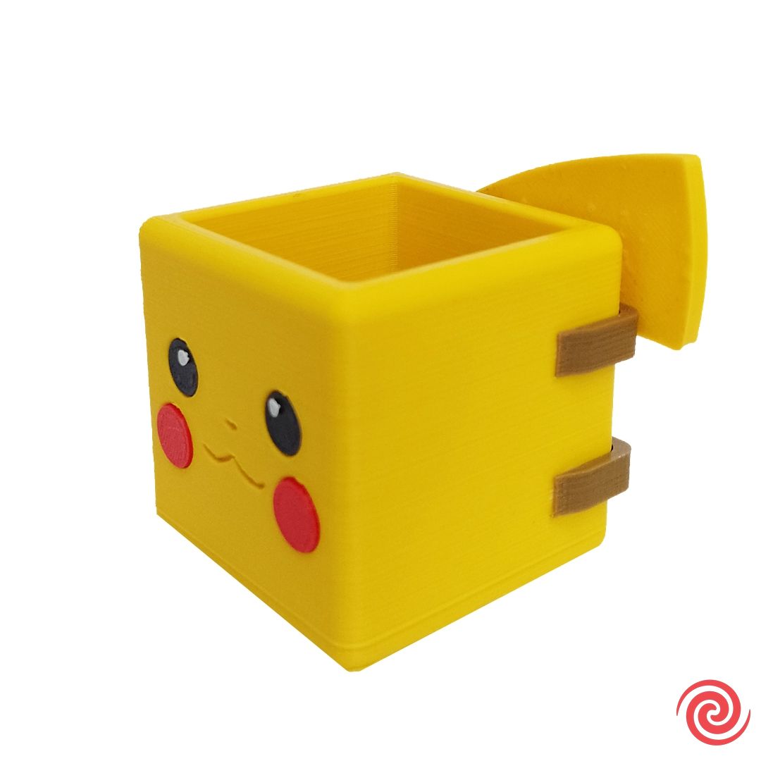 3D Maceta Cubo Pokemon Pikachu Grande