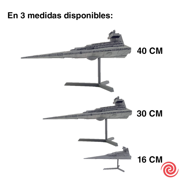 3D Figura Star Wars Nave Destructor Estelar Clase Imperial Mediano