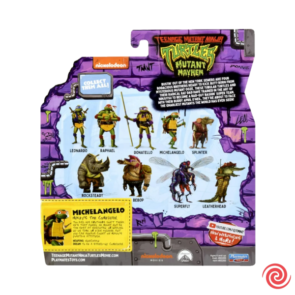 Figura Playmates Toys Teenage Mutant Ninja Turtles: Mutant Mayhem Michelangelo