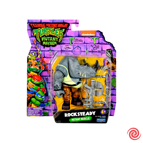 Figura Playmates Toys TMNT Tortugas Ninja Caos Mutante Rocksteady