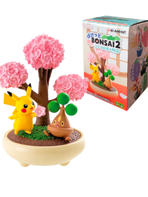 Figura Gashapon Re-Ment Pokemon Pocket Bonsai Vol 2 Modelo 1 Pikachu y Bonsly