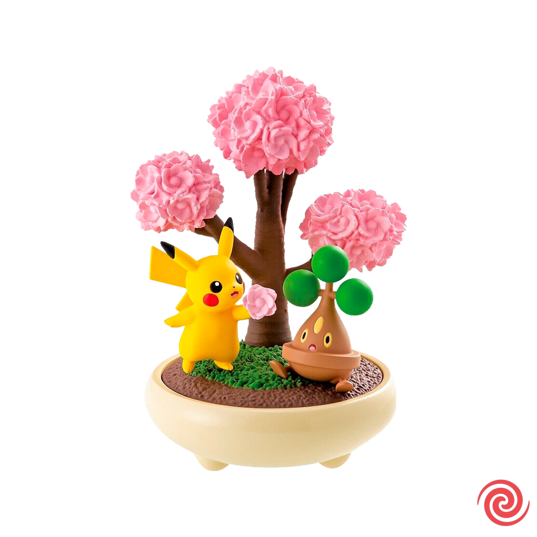 Figura Gashapon Re-Ment Pokemon Pocket Bonsai Vol 2 Modelo 1 Pikachu y Bonsly