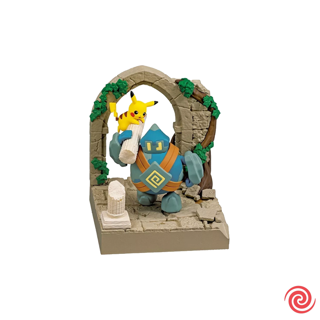 Figura Gashapon Re Ment Pokemon Diorama Collection Ancient Castle Ruins Pokemon N1 Pikachu Y Gobit