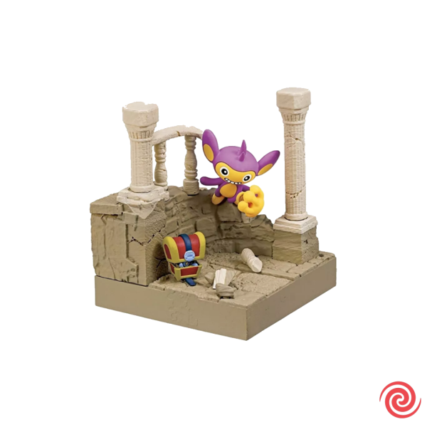 Figura Gashapon Re Ment Pokemon Diorama Collection Ancient Castle Ruins Pokemon N3 Aipom Y Collecurei