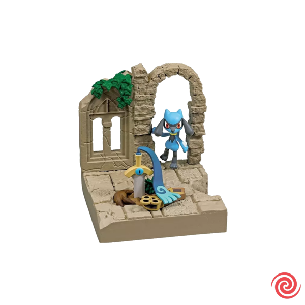 Figura Gashapon Re Ment Pokemon Diorama Collection Ancient Castle Ruins Pokemon N5 Hitotsuki Y Riolu